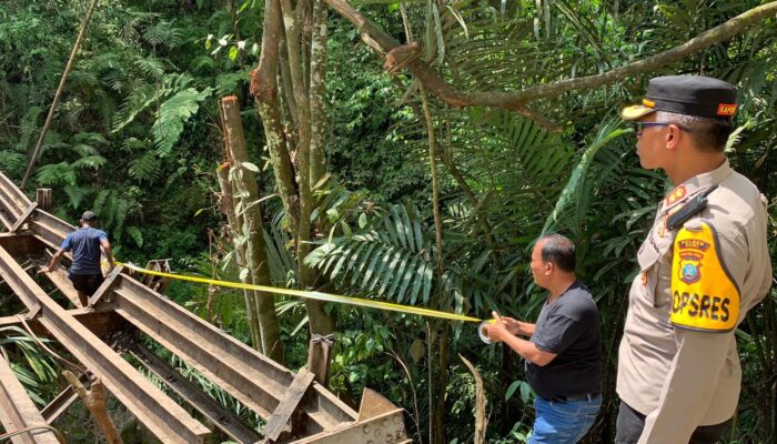Polres Dairi Ringkus 9 Pelaku Pencurian Besi Jembatan Lae Renun Sidikalang