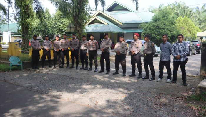 Polres Langkat Kawal Penghitungan Dan Rekapitulasi Suara KPU 
