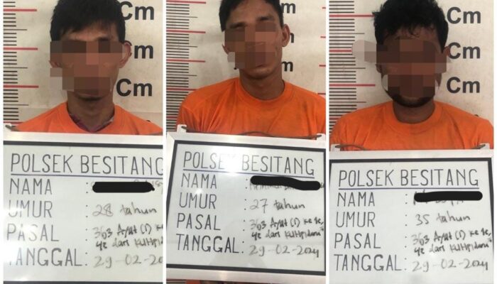 Reskrim Polsek Besitang Bekuk 3 Kawanan Maling Lembu
