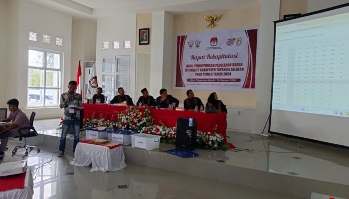 KPU Tapsel Gelar Rekapitulasi Hasil Penghitungan Suara Kabupaten