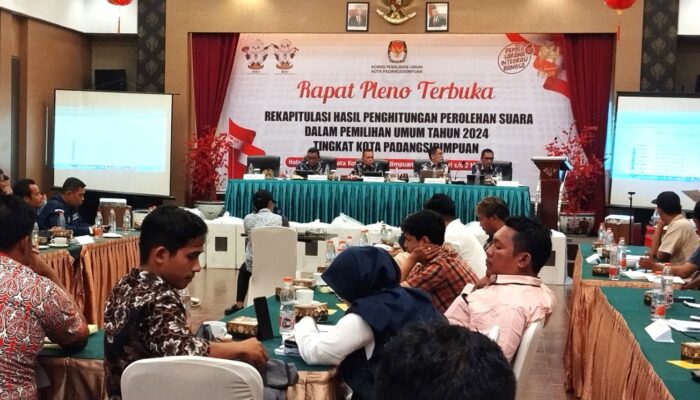 KPU Padangsidimpuan Gelar Rapat Pleno Rekapitulasi Penetapan Hasil Pemilu 2024