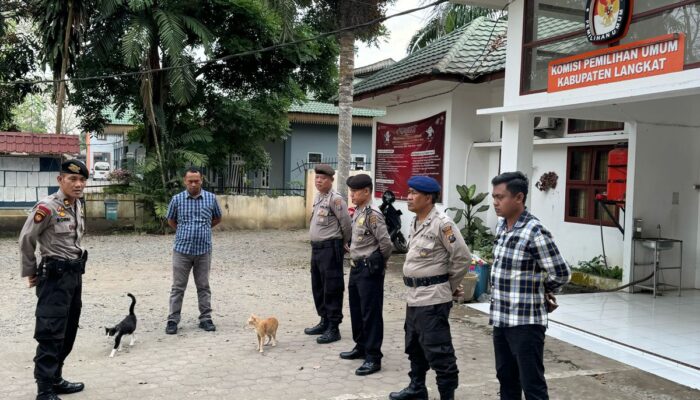 Polres Langkat Perketat Pam Gudang Logistik KPU 