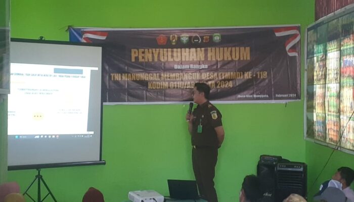 TMMD Kodim 0110/Abdya Bekali Warga Pengetahuan Hukum