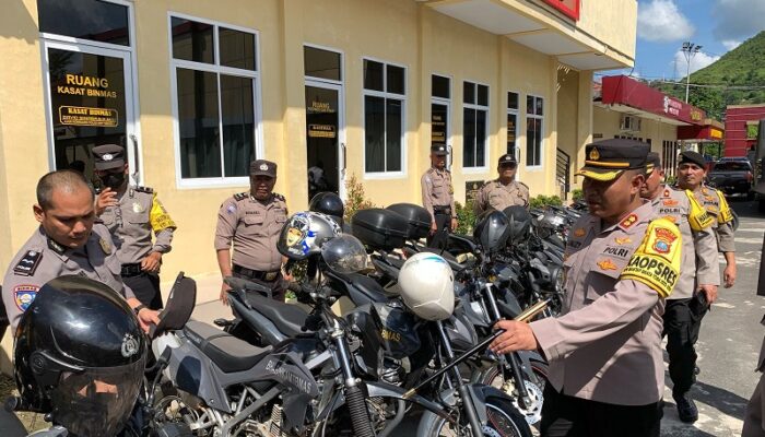 Jelang Pemilu, Polres Sibolga Cek Kenderaan Dan Perlengkapan Kendaraan Dinas