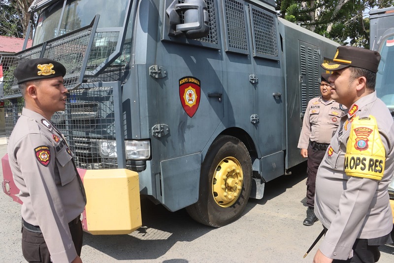 Jelang Pemilu 2024, Kapolres Langkat Cek Kesiapan Randis Dan Personel