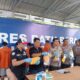 Kapolres Batubara AKBP Taufiq Hidayat Thayeb didampingi Wakapolres Kompol Imam Alriyuddin, Kasat Narkoba AKP Fery Kusnadi menunjukkan barang bukti narkoba yang berhasil diamankan dari pelaku.(Waspada/Agusdiansyah Hasibuan)