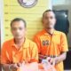 Dua orang tersangka pengguna narkoba jenis Sabu inisial RRS, 41, warga Jalan S.DIS Sitompul, Kelurahan Hutatoruan XI, Kecamatan Tarutung, Taput dan, MDSN, 37, warga Jalan Medan Area Selatan, Gang Kuali, Medan, ditahan di Polres Taput, Rabu (28/2). Waspada/ist