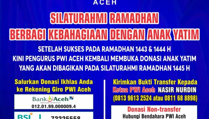 PWI Aceh Buka Donasi Santunan Yatim