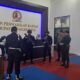Brimob Batalyon C Pelopor saat melakukan pengamanan di lokasi pleno Sirekap di DPRK Nagan Raya, Kamis (29/2). Waspada/Muji Burrahman