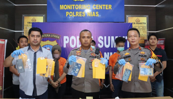 Polres Nias Bekuk 3 Pelaku Penyalahgunaan Narkotika