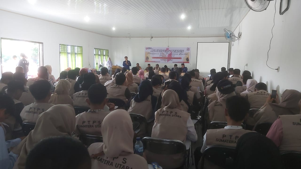Sebanyak 199 PTPS melaksanakan Bimtek yang digelar Panwaslu Kecamatan Babalan di Gedung SKB P.Brandan, Sabtu (10/2/2024). Waspada/Boy Aprizal