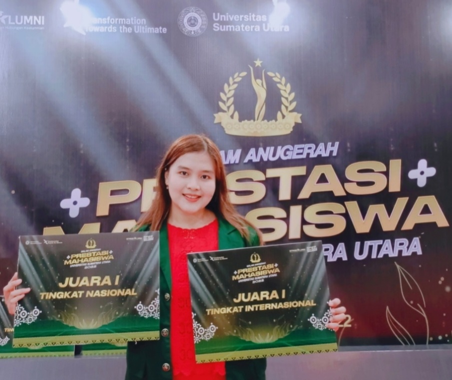 Jesslyn Elisandra Harefa putri asal Nias yang berhasil meraih berbagai prestasi gemilang di tingkat nasional bahkan level internasional hingga mencicipi perkuliahan di UITM Shah Alam Selangor Malaysia. Waspada/Ist