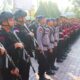 Personel kepolisian mengikuti Apel Kesiapan Pengamanan TPS di Lapangan Apel Sarja Arya Racana Polres Aceh Timur, Sabtu (10/2). Waspada/H Muhammad Ishak