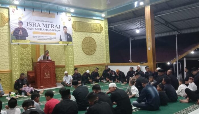 Brimob Yon-C Peringati Isra Mikraj Dan Doa Bersama Pemilu Aman Dan Damai