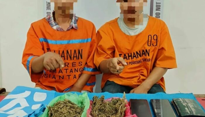 Hendak Transaksi Ganja, Polres P.Siantar Ringkus Dua Pelaku