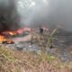 Sekitar 500 meter persegi lahan milik warga di Gampong Meunasah Mesjid, Kecamatan Lhoknga, Kabupaten Aceh Besar, terbakar, Minggu (11/2). (Waspada/Ist)