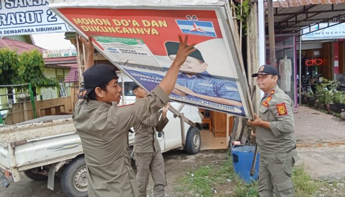 Memasuki Masa Tenang, Satpol PP Tertibkan APK Pemilu 2024