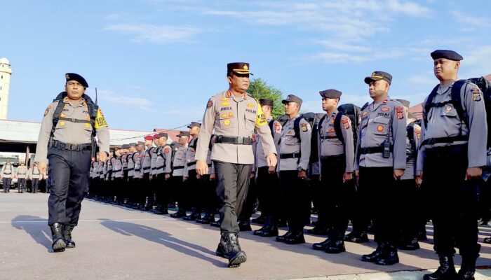 Amankan Pemilu, Polres Pidie Terima 290 Personel BKO Polda Aceh