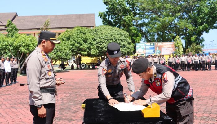 314 Personel BKO Polda Sumut Tiba Di Polres Nias