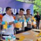 Kapolres Batubara AKBP Taufiq Hidayat Thayeb didampingi Wakapolres Kompol Imam Alriyuddin dan Kasat Resnarkoba AKP Fery Kusnadi menunjukkan tersangka dan barang bukti kasus narkoba yang berhasil diungkap baru baru ini.(Waspada/Agusdiansyah Hasibuan)
