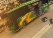 Pengendara Sepeda Motor Terlindas Bus Di Jalan Sisingamangaraja