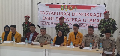 ANGKATAN Muda Muhammadiyah Sumatera Utara (AMM-Sumut) menggelar tasyakuran dan penyampaikan pernyataan sikap atas telah berlangsungnya Pemilu 2024 di Gedung Dakwah Muhammadiyah Sumatera Utara, Jalan Sisingamangaraja 136 Medan, Jumat (16/12) Waspada/Ist