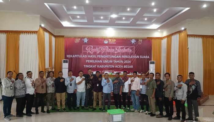 Aceh Besar Selesaikan Rapat Pleno Terbuka Hasil Pemilu 2024