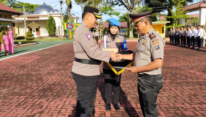 Kapolres Simalungun Pimpin Upacara Kenaikan Pangkat