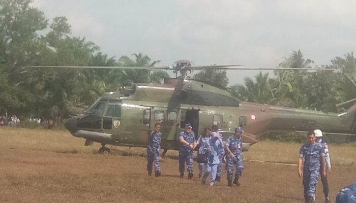 Sambut HUT Ke-78 TNI AU, Lanud Soewondo Bakti Sosial Di Desa Bukti Mas