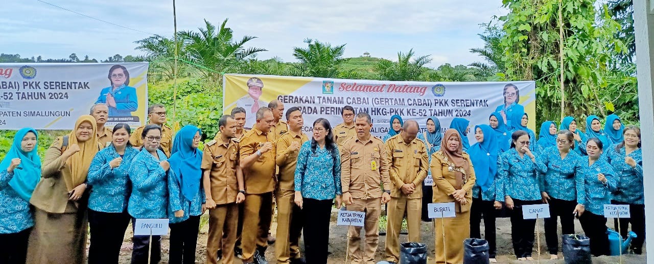 TP PKK Simalungun Ikut Gertam Cabai Serentak Nasional