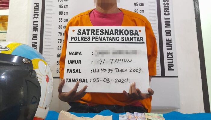 Polres P. Siantar Ringkus Residivis Miliki Sabu Dan Ganja
