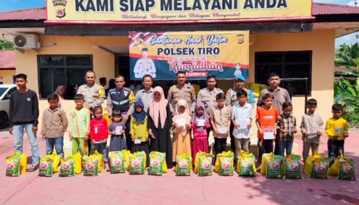 Sambut Ramadan, Polsek Tiro Santuni Anak Yatim Dan Piatu