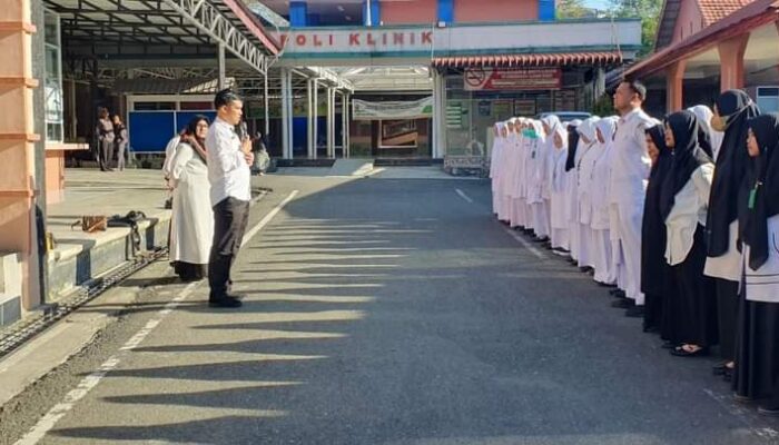 Pj. Sekda Pimpin Apel Di RSUD Muyang Kute