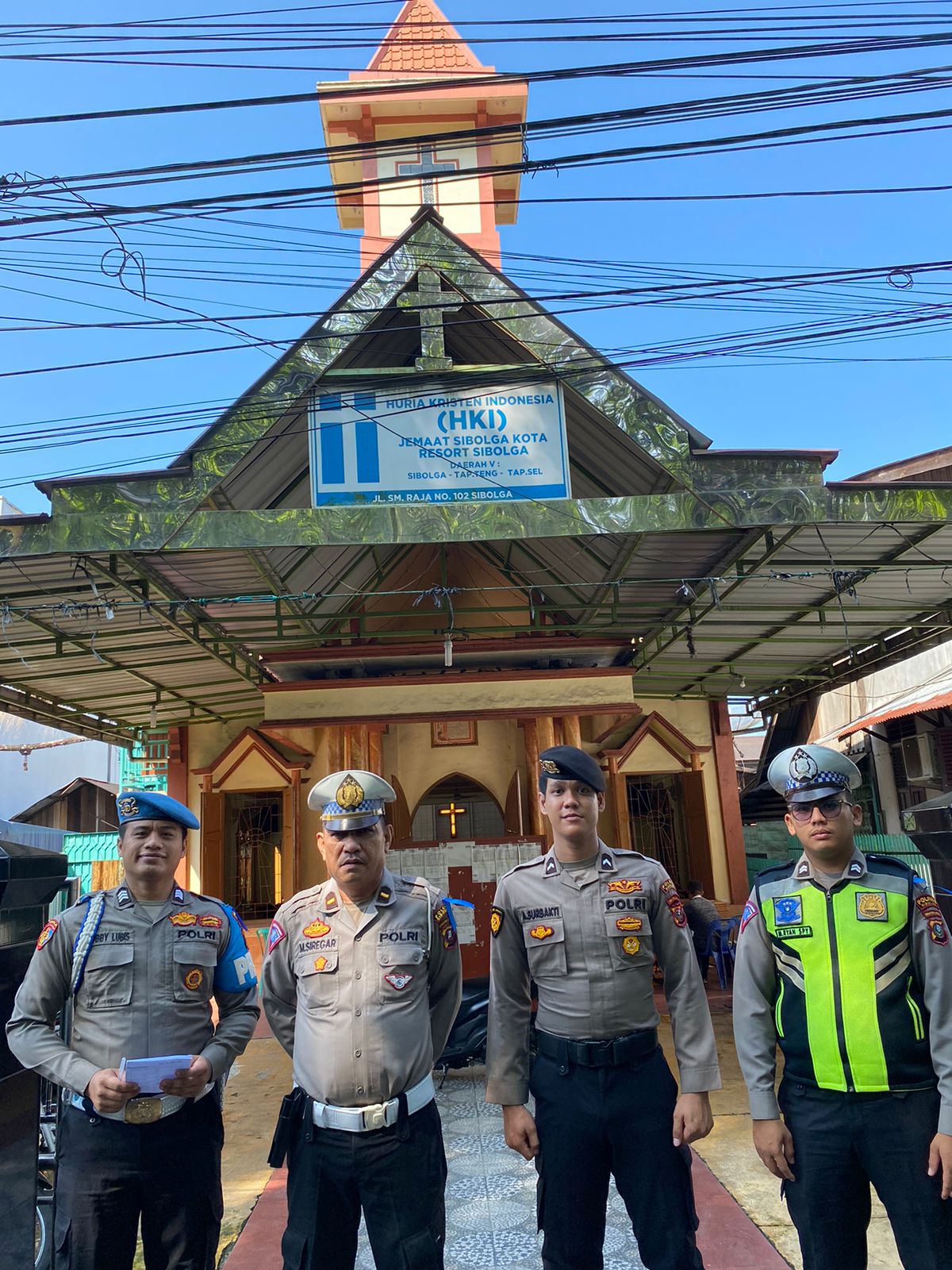 Pastikan Aman Beribadah, Polres Sibolga Pam Dan Patroli Di Gereja