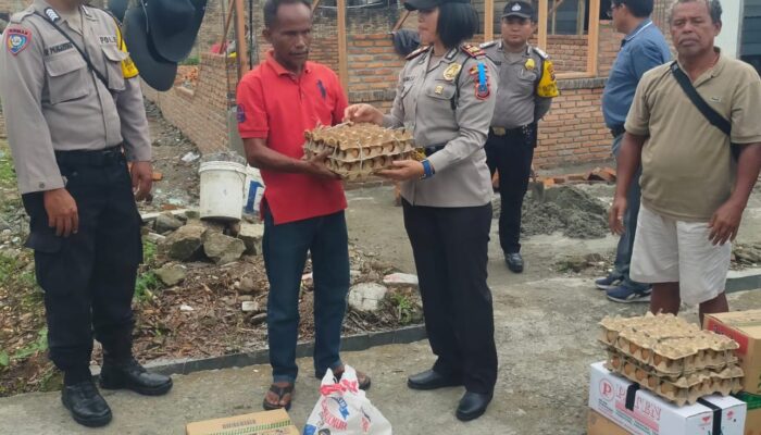 Polres P. Siantar Beri Bansos Korban Kebakaran