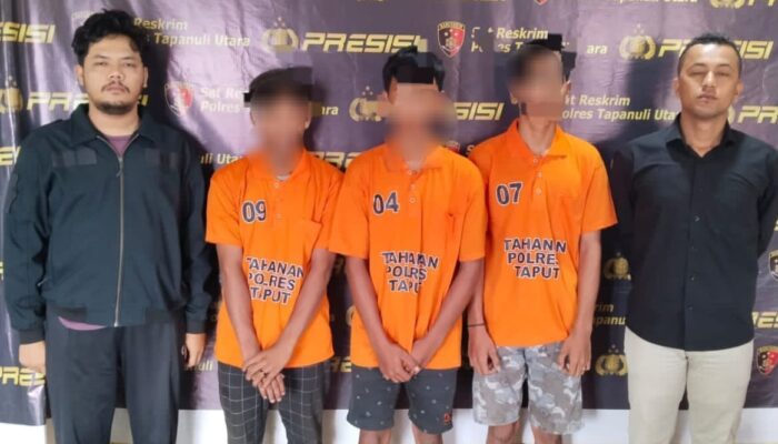 Polres Taput Ringkus 3 Tersangka Pencuri Uang Kotak Infaq Masjid
