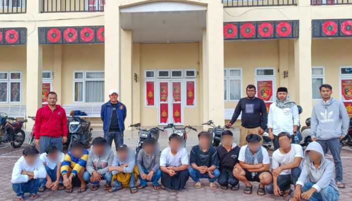 Terlibat Aksi Balap Liar, 12 Remaja Diamankan Polisi Bener Meriah