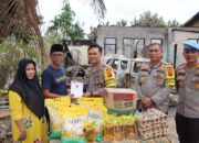 Kapolres Labuhanbatu Salurkan Bantuan Kepada Keluarga Korban Kebakaran