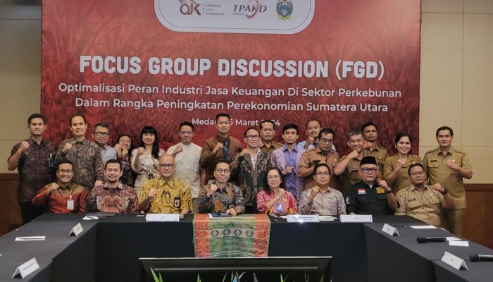 OJK Sumut Gelar FGD Bahas Peran Perbankan Dalam Mengembangkan Subsektor Perkebunan Sawit Rakyat