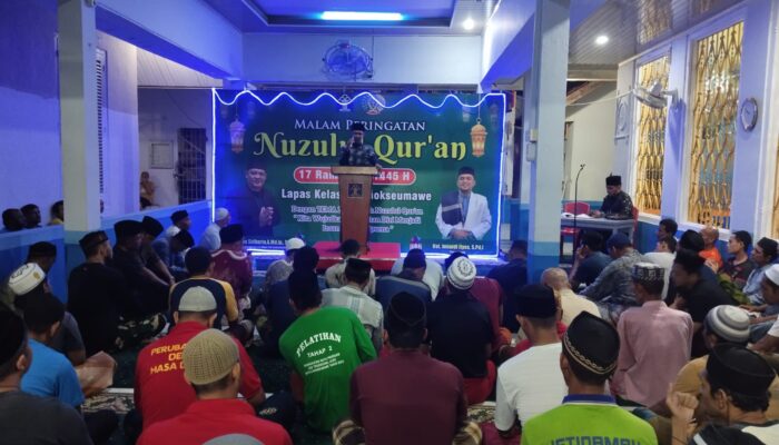 Warga Binaan Peringati Nuzulul Quran Di Lapas Lhokseumawe