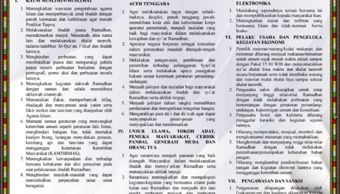 Forkopimda Agara Keluarkan Seruan Menyemarakkan Syi’ar Ramadan