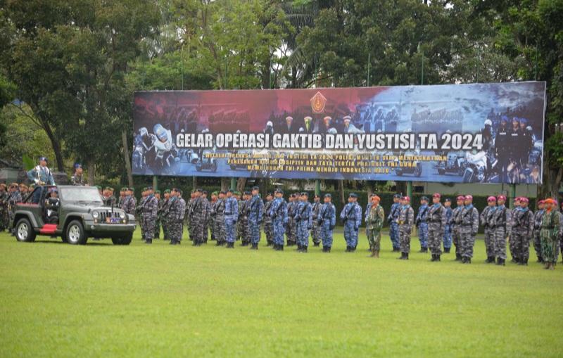 Dankosek I Medan Pimpin Operasi Gaktib Dan Yustisi POM TNI TA 2024 Wilayah Sumut