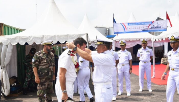 Lantamal I Sambut Kapal Perang Prancis