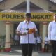 Pj. Bupati Langkat H. M. Faisal Hasrimy AP, MA.P, memimpin Apel Gelar Pasukan Operasi Keselamatan Toba 2024 di Lapangan Jananuraga Polres Langkat pada hari ini, Rabu (13/03/2024). Waspada/ist
