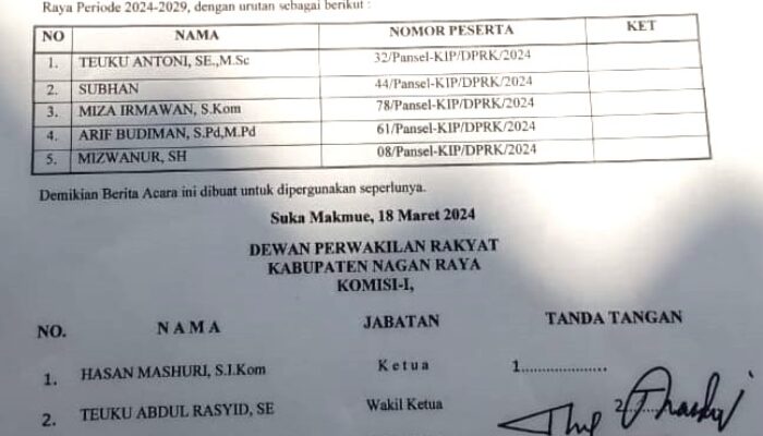 DPRK Serahkan Anggota KIP Terpilih, Ini Namanya 