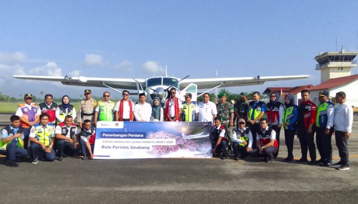 Pj Bupati Agara Hadiri Penerbangan Perdana Susi Air