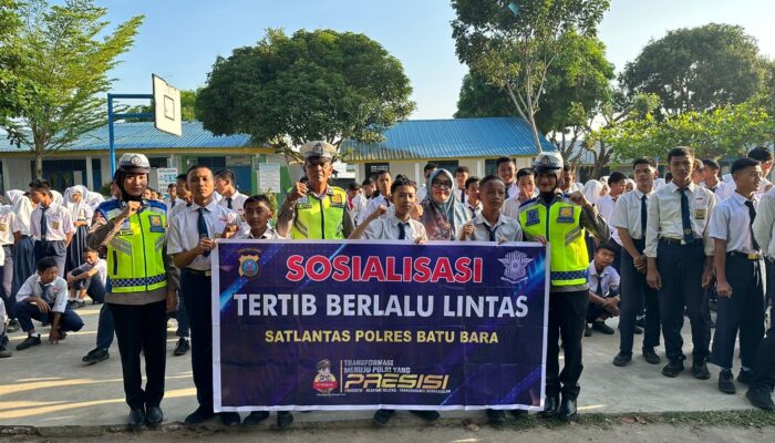 Sat Lantas Polres Batubara Sosialisasikan Ops Toba Ke Sekolah