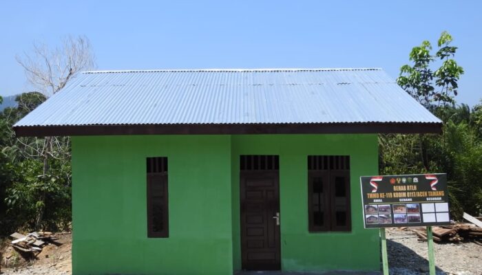 Satgas TMMD Kodim Aceh Tamiang Rampungkan Pembangunan Rumah Warga