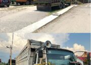 Truk Pengangkut Pupuk Di Kantor Bupati Agara Jadi Pusat Perhatian Warga