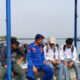 Personel Satpolairud Res Langkat monitoring dan pengawasan terhadap aktivitas masyarakat nelayan di sejumlah dermaga umum, Selasa (26/3/2024). Waspada/ist